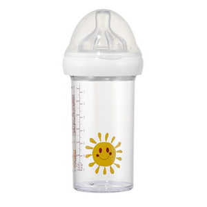 Butelka ze smoczkiem do karmienia niemowląt, Słońce, tritanowa, 6 m+, 210 ml, Le Biberon Français, OUTLET