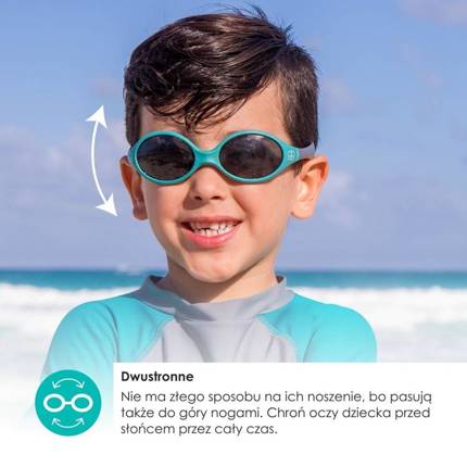 Okulary przeciwsłoneczne dla dzieci, Sölar, 12 m+, niebieskie, bblüv