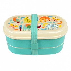 Rex London Lunchbox Bento ze sztućcami, Dzikie Zwierzęta