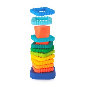 Sassy Zakręcona wieża z klocków – zabawka sensoryczna dla niemowląt i dzieci