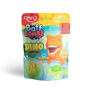 Zimpli Kids Kule do zabawy do kąpieli z niespodzianką Baff Bombz Dino Surprise, 3+ 