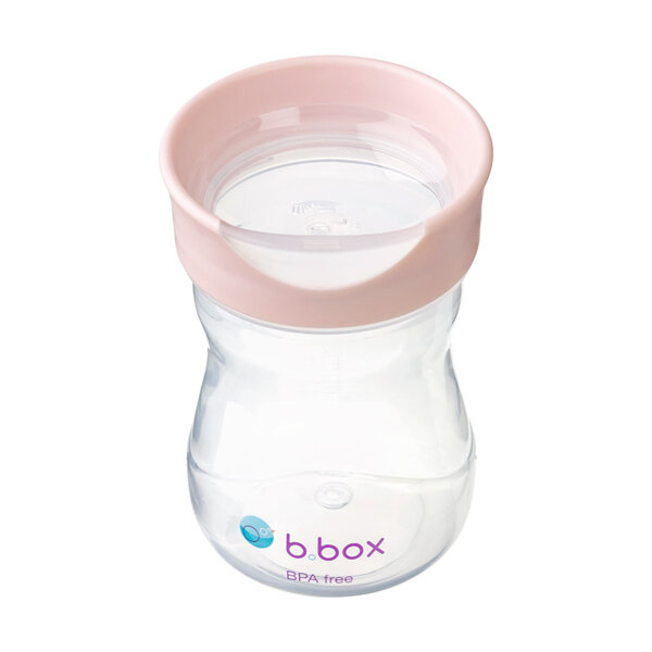 B.box Kubek do nauki picia dla dziecka - kubek treningowy plastikowy 240 ml różowy