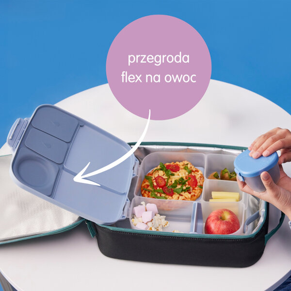 B.box Lunchbox dla dzieci do szkoły - szczelna śniadaniówka z przegródkami i wkładem chłodzącym Chill Out