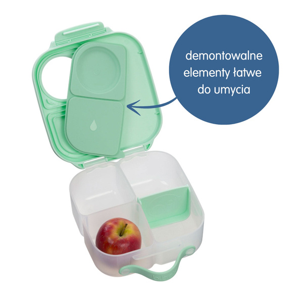 B.box lunchbox dla dzieci do szkoły - szczelna mini śniadaniówka z przegródkami Midnight