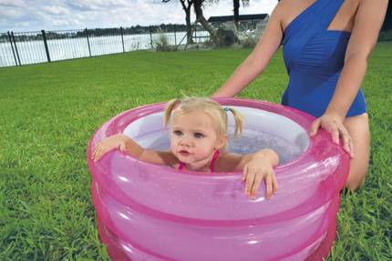 Dmuchany basenik dla dzieci, różowy, 70 cm, Kiddie Pool, Bestway