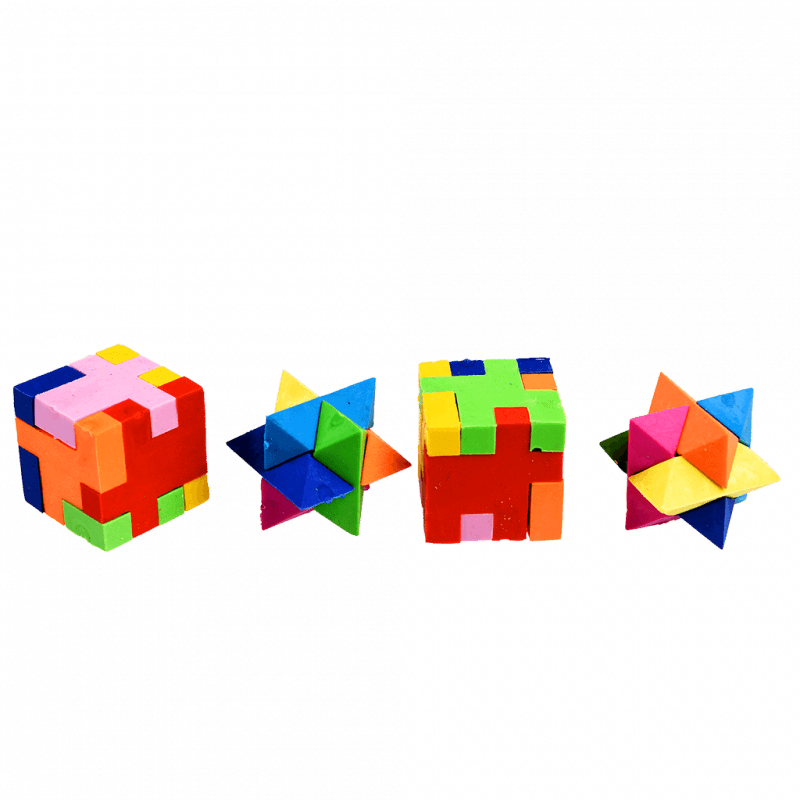 Gumki do ścierania, puzzle 3D, 4 szt. Dziki Niedźwiedź, 3+, Rex London, OUTLET