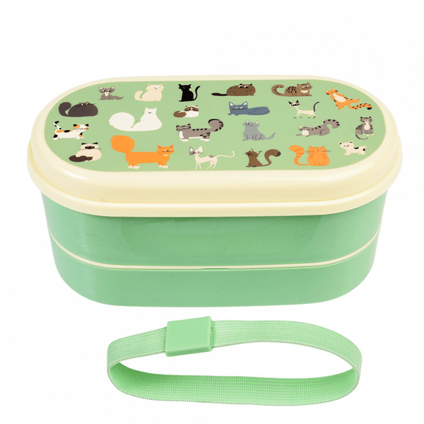 Rex London Lunchbox Bento ze sztućcami, Koty