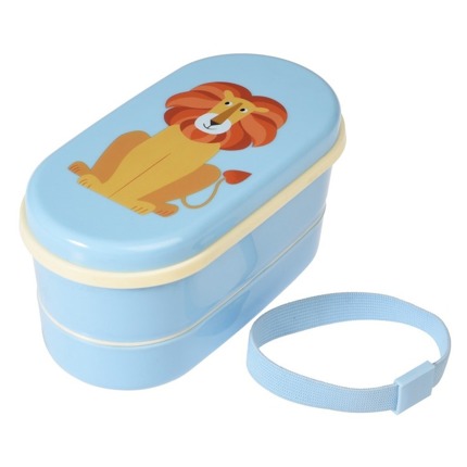 Rex London Lunchbox Bento ze sztućcami, Lew Charlie