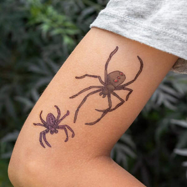 Rex London Tatuaże zmywalne dla dzieci - studio tatuaży dla dzieci 3+ Pająki