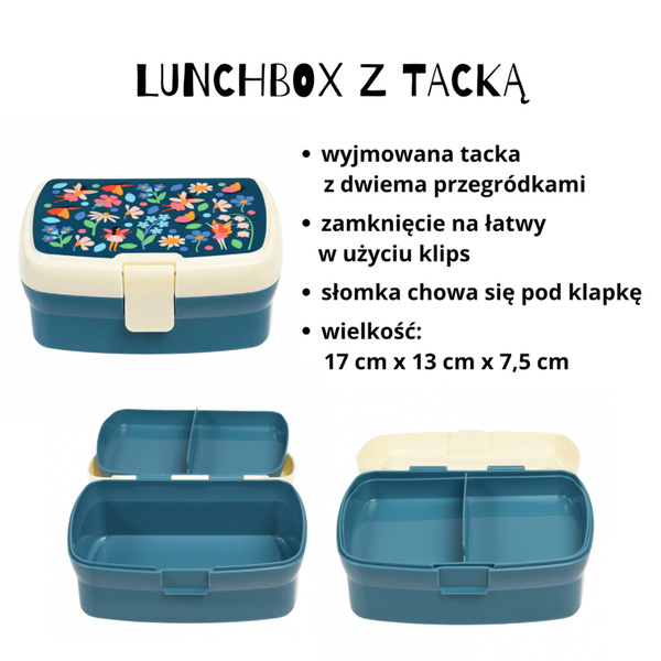 Rex London Zestaw śniadaniowy do szkoły lunchbox i bidon ze słomką 500 ml Wróżki