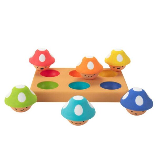 Sassy Psotne grzybki sorter dla dzieci – zabawka edukacyjna 12 mies.+, OUTLET