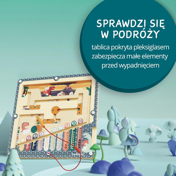 TOPBRIGHT Jaja dinozaura zabawka magnetyczna dla dzieci – gra logiczna z rysikiem 36 mies.+