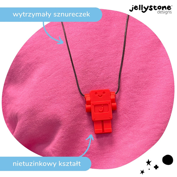 Wisiorek antystresowy Robot czerwony Jellystone Designs