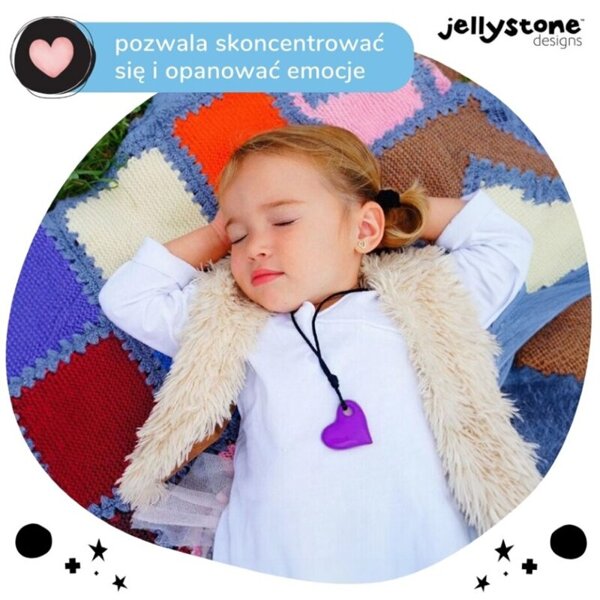 Wisiorek antystresowy Serduszko fioletowe Jellystone Designs, OUTLET