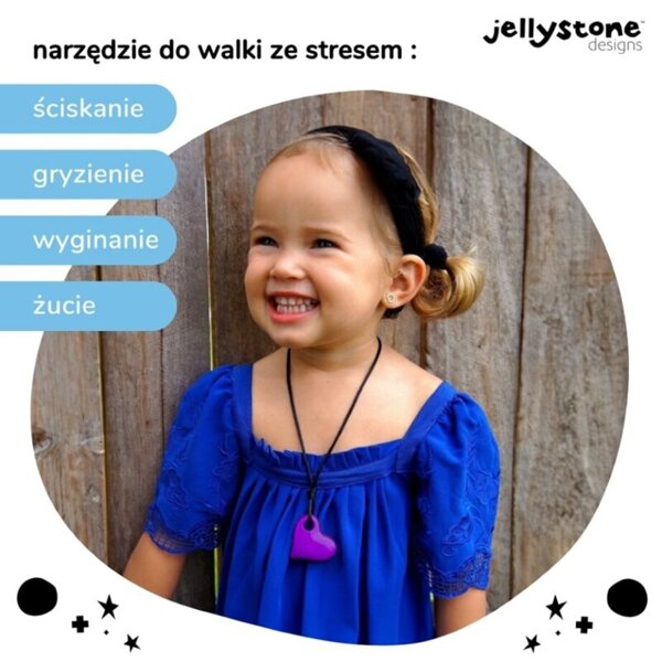 Wisiorek antystresowy Serduszko fioletowe Jellystone Designs, OUTLET