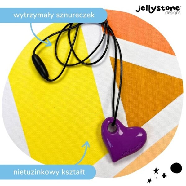 Wisiorek antystresowy Serduszko fioletowe Jellystone Designs, OUTLET