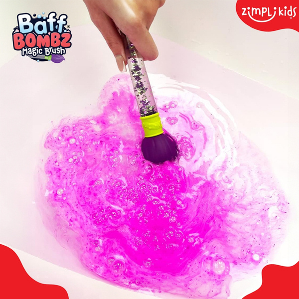 Zimpli Kids Kule do zabawy do kąpieli dla dzieci zestaw 4 szt. z pędzlem Baff Bombz Magic Brush 3+, OUTLET