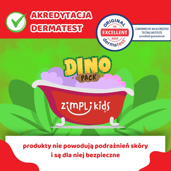 Zimpli Kids Magiczny proszek do wody zestaw do tworzenia gelli z figurkami i tacą Gelli Worlds Dino Pack 5 użyć  3+