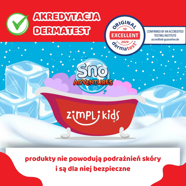 Zimpli Kids Sztuczny śnieg w proszku zestaw do tworzenia śniegu z figurkami zwierząt i nadmuchiwaną tacą Sno World Arctic Adventure 5 użyć 3+