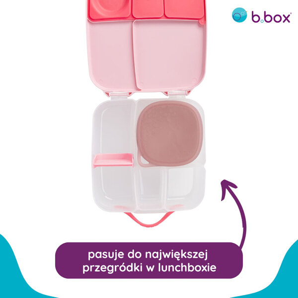 b.box Silikonowy pojemnik z pokrywką do lunchboxa – duży 400 ml na zimne jedzenie Berry