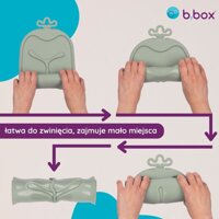 B.Box Roll & Go - Silikonowa mata BLW z talerzykiem do nauki samodzielnego jedzenia dla dzieci, błękit, OUTLET