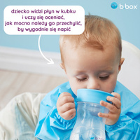 B.box Kubek do nauki picia dla dziecka - kubek treningowy plastikowy 240 ml błękitny