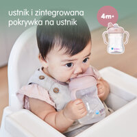 B.box kubek do nauki picia dla dziecka - zestaw 4w1 240 ml różowy