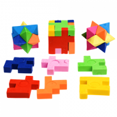 Gumki do ścierania, puzzle 3D, 4 szt. Dziki Niedźwiedź, 3+, Rex London, OUTLET