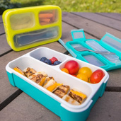 Lunchbox z widelcem Bentö, niebieski, bblüv, OUTLET