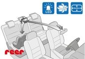 Lusterko XL do obserwacji dziecka lampka LED, Reer  