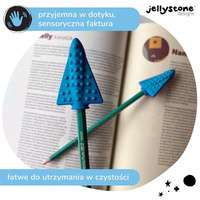 Nakładki antystresowe na ołówek 2 szt. niebieski Jellystone Designs