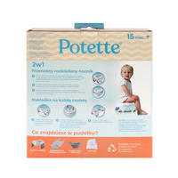 Nocnik Potette: Zestaw wielofunkcyjny z akcesoriami, różowo-biały, Potette 