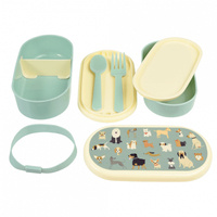 Rex London Lunchbox Bento ze sztućcami, Psy