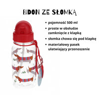 Rex London Zestaw śniadaniowy do szkoły lunchbox i bidon ze słomką 500 ml Jamniki