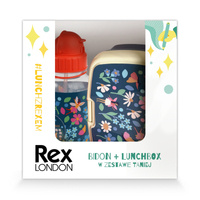 Rex London Zestaw śniadaniowy do szkoły lunchbox i bidon ze słomką 500 ml Wróżki