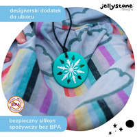 Wisiorek antystresowy Płatek śniegu turkusowy Jellystone Designs