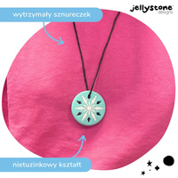 Wisiorek antystresowy Płatek śniegu turkusowy Jellystone Designs