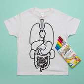 Zabawka STEM: Koszulka do nauki anatomii i flamastry, rozmiar 116 , Koa Koa
