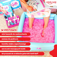 Zimpli Kids Domowe spa dla stóp zestaw do paznokci z przybornikiem dmuchaną miską i galaretką do kąpieli Gelli Spa 5+