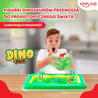 Zimpli Kids Magiczny proszek do wody zestaw do tworzenia gelli z figurkami i tacą Gelli Worlds Dino Pack 5 użyć  3+