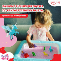 Zimpli Kids Magiczny proszek do wody – zestaw do tworzenia gelli z figurkami i tacą Gelli Worlds Fantasy Pack