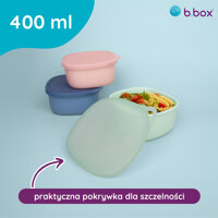 b.box Silikonowy pojemnik z pokrywką do lunchboxa – duży 400 ml na zimne jedzenie Forest