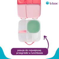 b.box Silikonowy pojemnik z pokrywką do lunchboxa – duży 400 ml na zimne jedzenie Forest