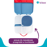 b.box Silikonowy pojemnik z pokrywką do lunchboxa – duży 400 ml na zimne jedzenie Ocean