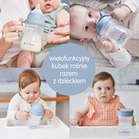 b.box kubek do nauki picia dla dziecka – zestaw 4w1 240 ml błękitny